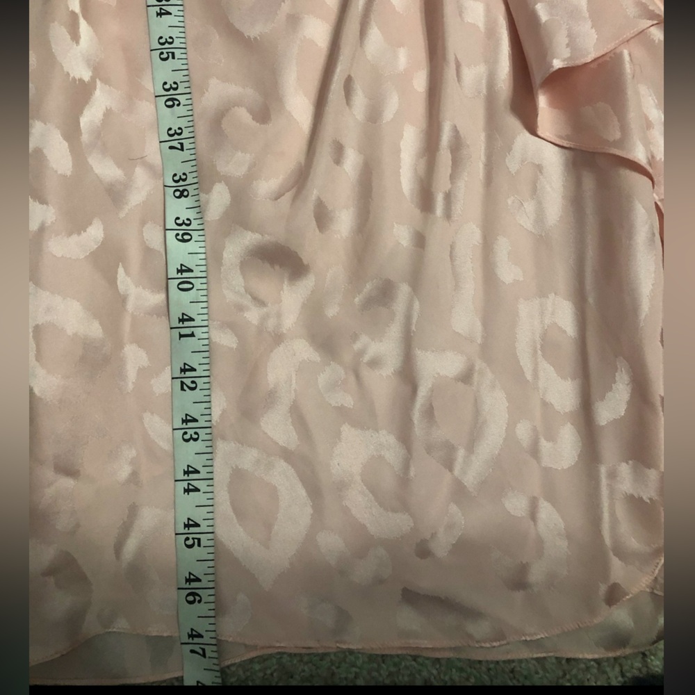 Vintage A.J. Bari Pink Midi dress Scoop neck Sequins trim long sleeves Size 12 - Picture 9 of 10